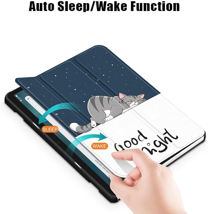 Slim Case for Amazon Fire Max 11 Tablet (13th Generation 2023 Release) Trifold Lightweight Hard Shell PU Leather Stand Folio Protective Cover with Auto Wake/Sleep Colored Graffiti Doodle