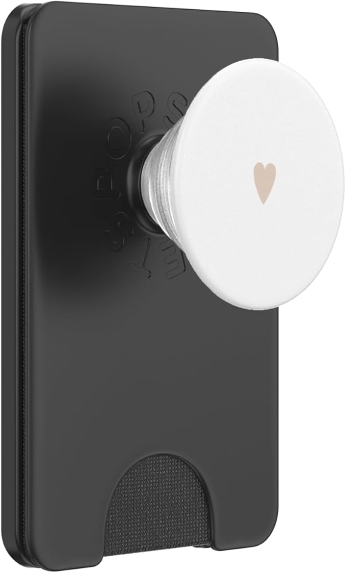 Sand/Beige/Tan Hand Drawn Heart Minimalist Love PopSockets Adhesive PopGrip
