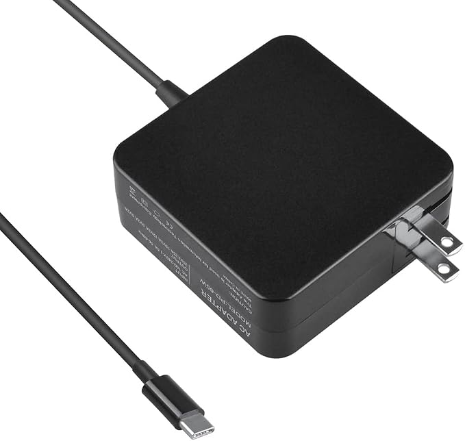 Black 65W USB Type-C AC Adapter Charger Compatible with Samsung Galaxy Chromebook 2 XE530QDA-KA1US