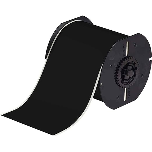 Brady B30C-4000-595-BK 100' Length x 4" Width, B-595 Vinyl, Black BBP31 Indoor/Outdoor Tape