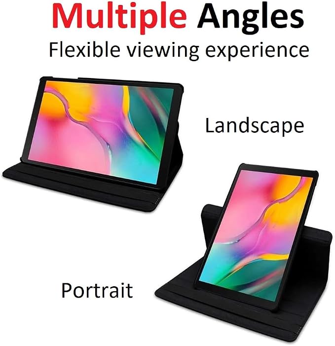 Vultic Rotating Case for Samsung Galaxy Tab A 8.4 2020 (8.4-inch) [SM-T307U] 360 Degree Stand [Auto Sleep/Wake] Folio PU Leather Smart Tablet Cover (Black)
