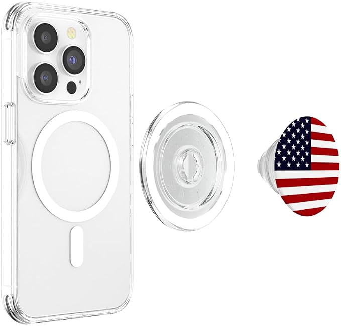 American Flag US Patriotic Phone Holder Knob for USA Gift PopSockets Adhesive PopGrip