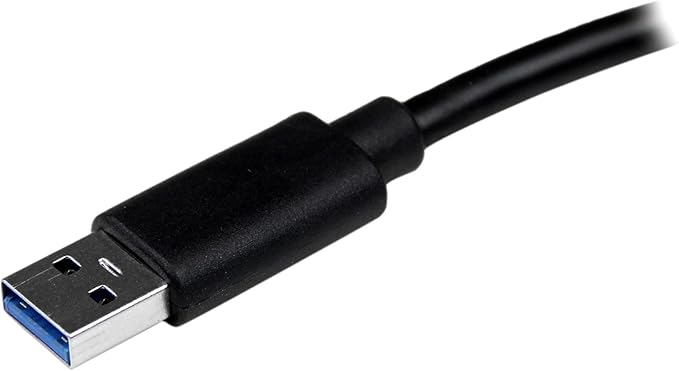 StarTech.com USB 3.0 Ethernet Adapter - USB 3.0 Network Adapter NIC with USB Port - USB to RJ45 - USB Passthrough (USB31000SPTB), Black, 0.7" x 1.4" x 5" x 5"