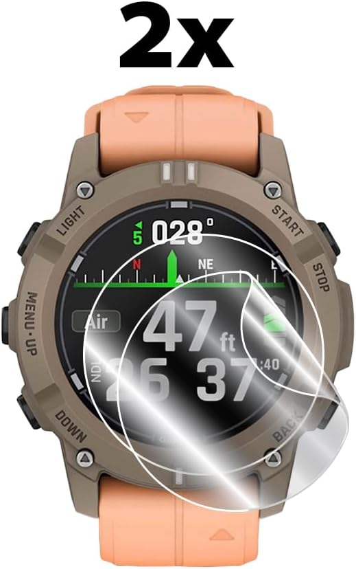 IPG for Garmin Descent Mk1 Hydrogel Screen Protector (2 Units) Invisible HD Clear Film Anti Scratch Guard-Smooth/Self-Healing/Bubble for Mk1