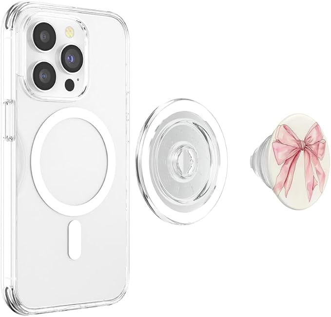 Girly || Bow in Watercolor|| Coquette || Aesthetic Pink Bow PopSockets PopGrip for MagSafe