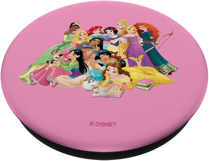 Disney Princesses Group Photo in Pink PopSockets Adhesive PopGrip