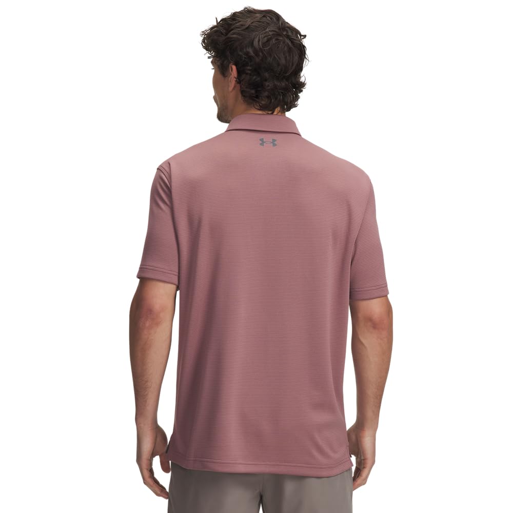 Under Armour Men's Tech Golf Polo, (651) Maroon Mist / / Pitch Gray, X-Large Tall