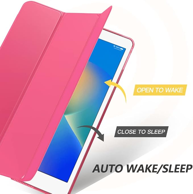 Moko Smart Case for iPad 9th/ 8th/ 7th Generation Case 10.2 InchWatermelon | Slim Stand Hard Back Shell Smart Cover Case with Translucent Frosted Back Auto Wake/Sleep Fit iPad 10.2 Inch 2021/2020/2