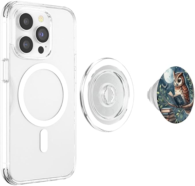 Book Owl Bookish PopSockets PopGrip for MagSafe