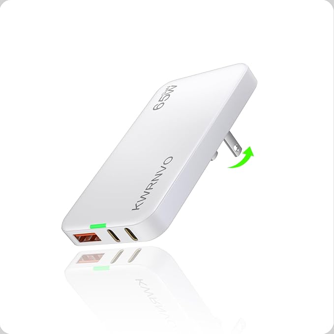 Flat USB Wall Charger 3 Ports Ultra-Slim Fast Wall Charger for Pixelbook iPad Pro iPhone 17/16/15/14 Black