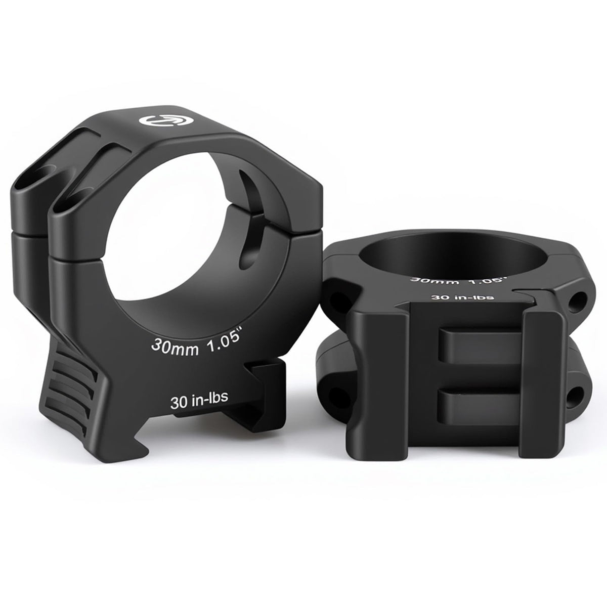 Techhunters Precision Rifle Scope Rings - 6061-T6 Aluminum Picatinny 30mm Scope Mounts 1.05 inch Center High (Medium, 30mm)