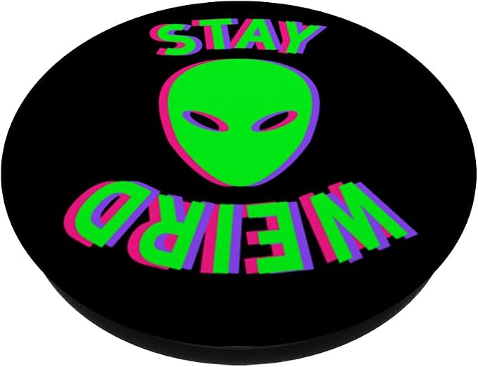 Hipster Alien Head - Cute Trendy Stay Weird UFO PopSockets Adhesive PopGrip