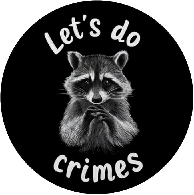 Funny Inappropriate Trashy Panda Cringy Racoon Do Crimes PopSockets PopGrip for MagSafe