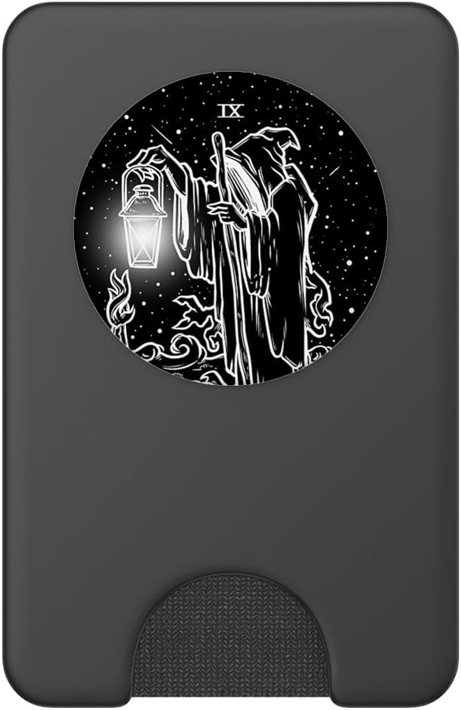 The Hermit Tarot Card Gothic Halloween Grim Reaper Occult PopSockets Adhesive PopGrip