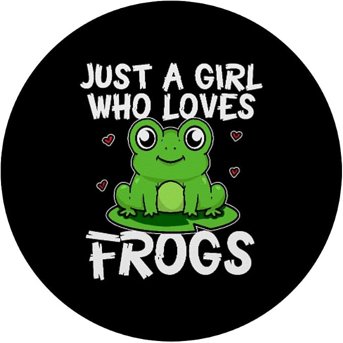 Just A Girl Who Loves Frogs Funny Frog Costume PopSockets Adhesive PopGrip