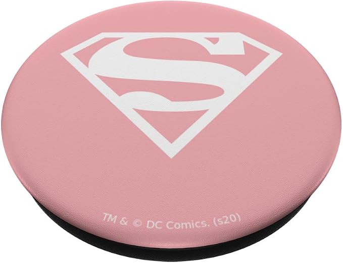 Supergirl White &amp Pink Shield PopSockets Adhesive PopGrip