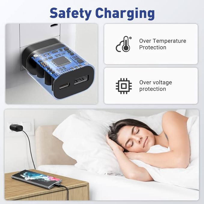 Super Fast ChargerType C Fast Charger 25W 2-Pack USB C Wall Charger Block Compatible for Samsung Galaxy S22+/S22/S21/S20/Ultra/PlusNote 10/Note10+/Galaxy Tab S7/S8
