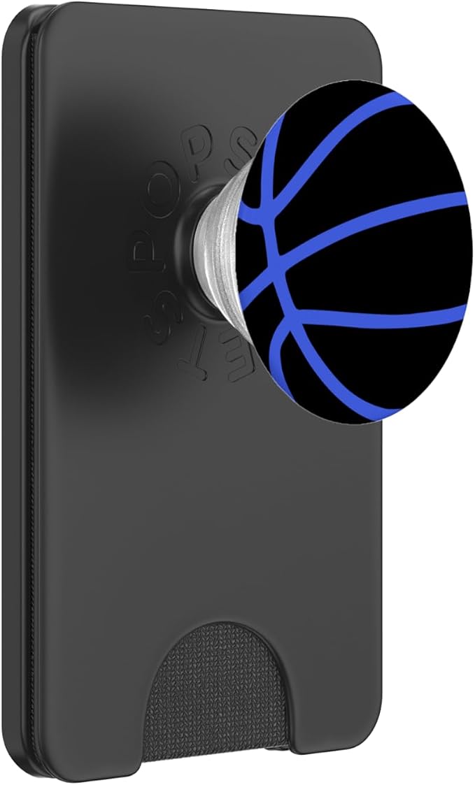 Black Blue Basketball PopSockets Adhesive PopGrip