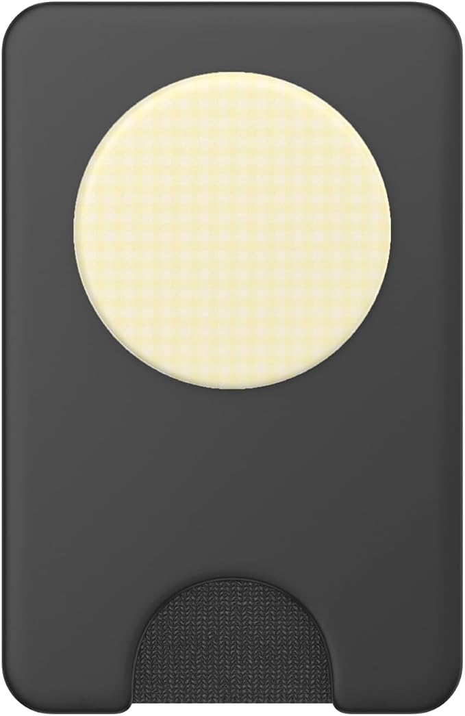 Butter Yellow Gingham Pattern Cute Plaid Aesthetic PopSockets Adhesive PopGrip