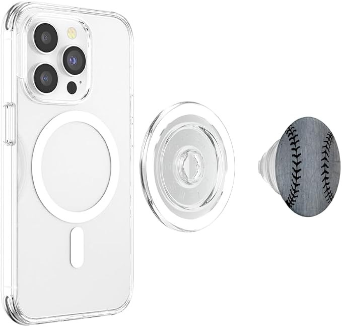 Baseball Scratched Design Phone Grip for Men and Boys PopSockets Adhesive PopGrip