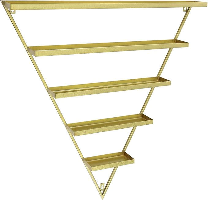 10PCS Triangular Nail Polish Racks, Metal Wall-Mounted Display Rack for Nail Polish Bottles, Lipstick Perfume Wall Shelf Essential Oil Organizer for Home Spa Nail Salon Shop