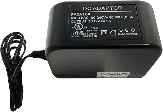 12V 2A Power Adapter with a 5.5mmX2.1mm for CCTV Security Camera System