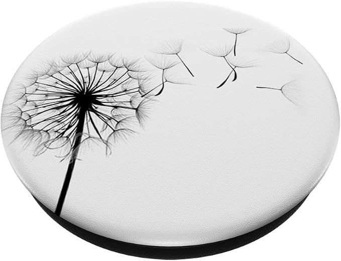 Black and White Dandelion Pop Mount Socket Cellphone Holder PopSockets Adhesive PopGrip