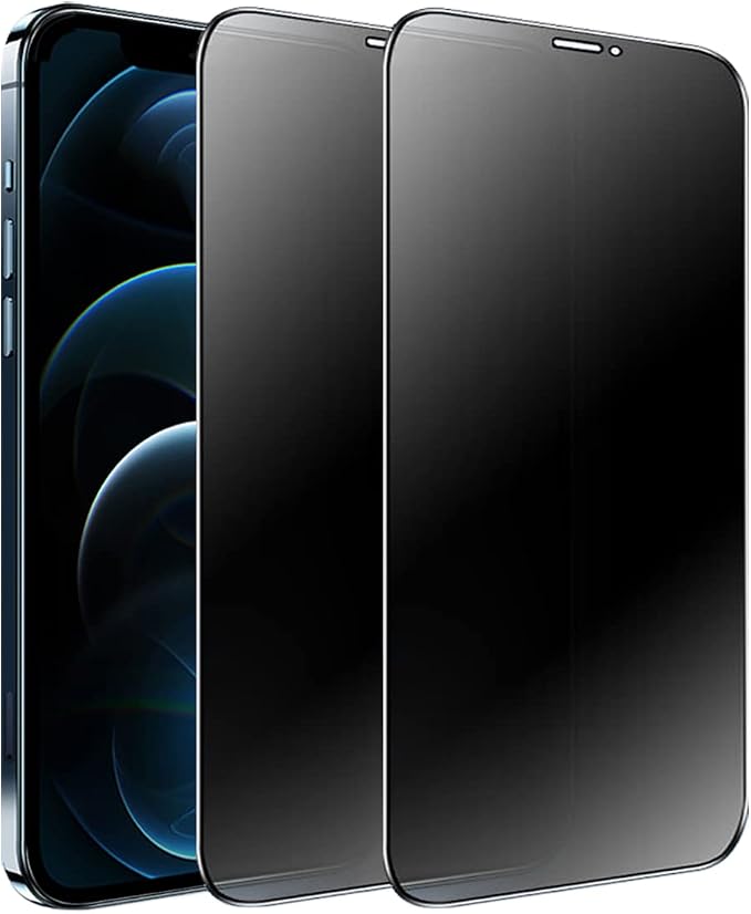 2 Pack Compatible with iPhone 12 Pro Max 6.7 Matte Privacy Screen Protector Anti-Glare Anti-Spy Scratch Resistant Tempered Glass Film Anti-Shatter Rounded Edge Full Coverage