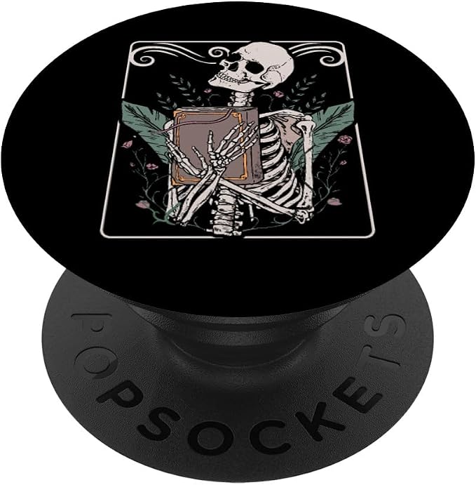 Tarot Card Skeleton Nu Goth Occult Witchcraft Witch Satanism PopSockets Adhesive PopGrip