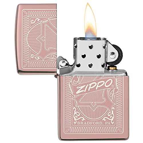 Zippo Reimagine Zippo Design Rose Gold Pocket Lighter