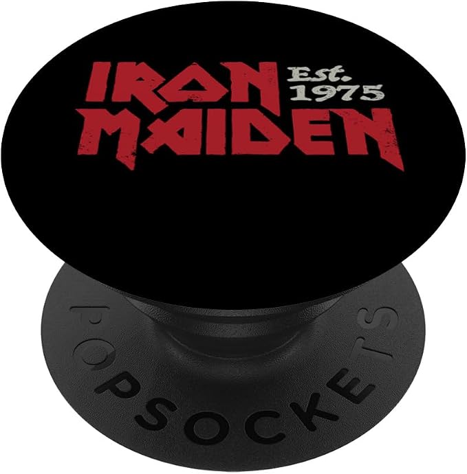Iron Maiden Logos On Black PopSockets PopGrip for MagSafe