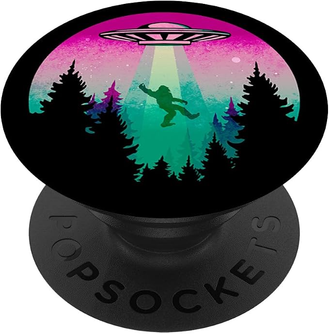 Cryptidcore Aesthetic Sasquatch Bigfoot UFO Alien Abduction PopSockets Adhesive PopGrip