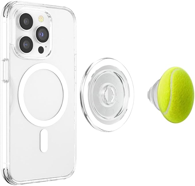 Tennis Ball Black PopSockets Adhesive PopGrip