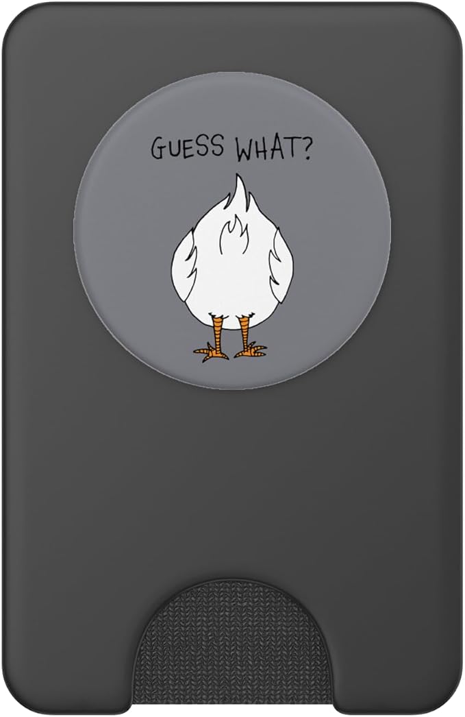 Funny Corny Dad Joke design Guess What Chicken Butt PopSockets Swappable PopGrip