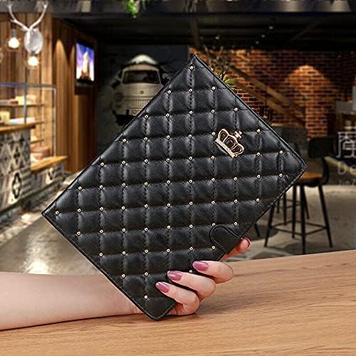 for iPad Pro 11 inch Case 2022(4th Gen)/2021(3rd Gen)/2020(2nd Gen)/2018 (1st Gen)Cute Crown Bling Diamond PU Leather Smart Auto Sleep/Wake Stand Shockproof Cover for iPad Pro 11 Inch Black