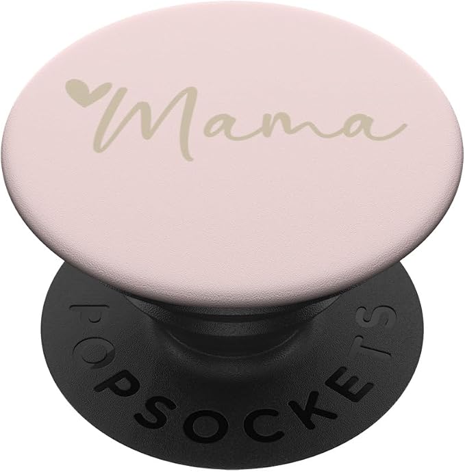 Beige Pale Rose Heart Mama PopSockets Adhesive PopGrip