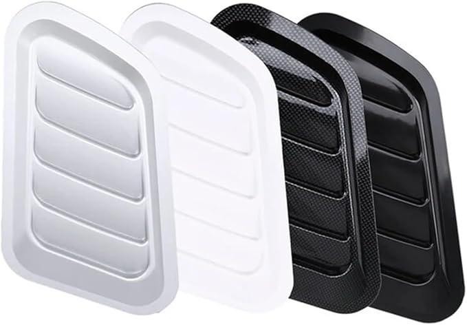 2Pcs ABS Car Air Flow Intake Hood Scoop Vent Bonnet Cover Universal DIY