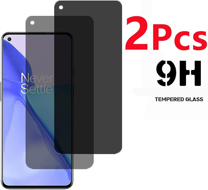 for OnePlus 9 Anti-Spy Tempered Glass [2 Pcs] 9H Hardness Anti-Scratch Anti-Peeping Privacy Screen Protector Proteceive Film for OnePlus 9 Phone (No Fingerprint Unlock)