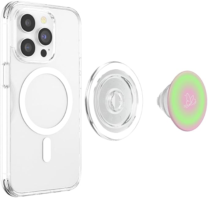 PopSockets Phone Grip - Aura Butterfly PopSockets PopWallet for MagSafe