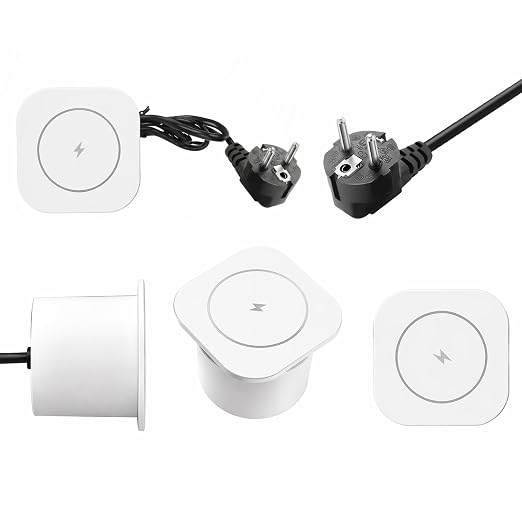 15W Black Flush Mount Wireless Charger Fast Charging Pad