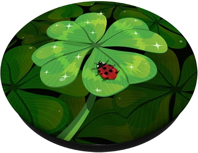 Shamrock Ladybug Lucky Four-Leaf Clover St. Patrick's Day PopSockets Swappable PopGrip