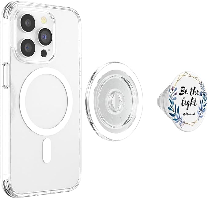 Cute Flowers Christian Bible Verse Gift Matthew 5:14 PopSockets Adhesive PopGrip