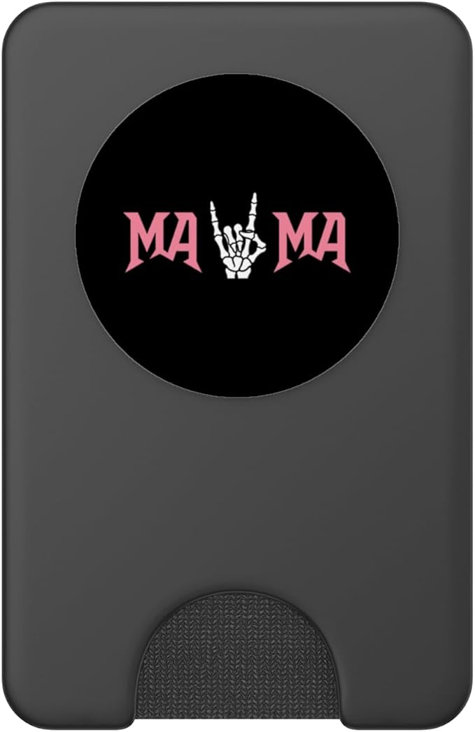Mom Mama Rock On Skeleton Hand Cool Mama Matching Family PopSockets Adhesive PopGrip