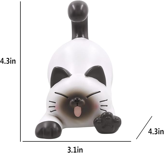BOLLEY JOSS Desk Cell Phone Holder Stand Pink Sofa with Cute Cat Kitty for Office Free You Hands Home Ornament