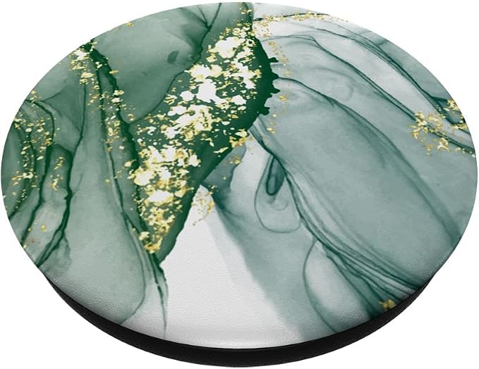 Elegant Jade Green Pattern and Dark Forest Green PopSockets Adhesive PopGrip