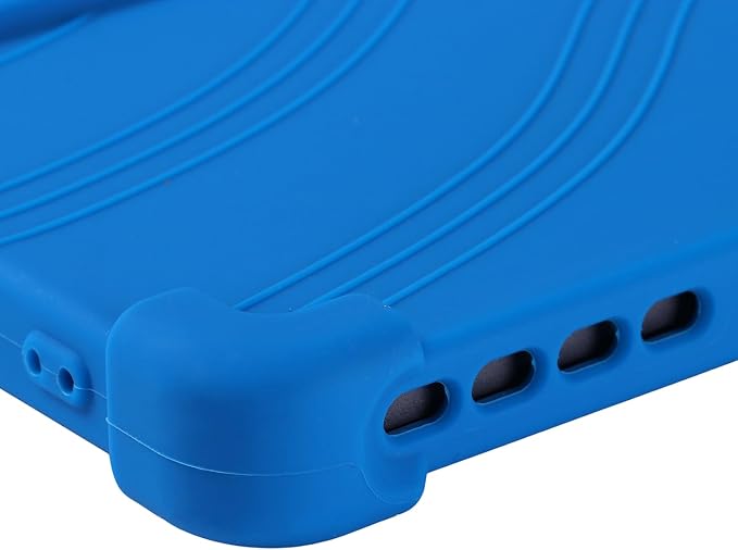 Silicone Case for 11 inch Android 15 TabletSoft Friendly Cover for Android 16 Tablet 11 inch 2026 Adjustable Stand (Black)