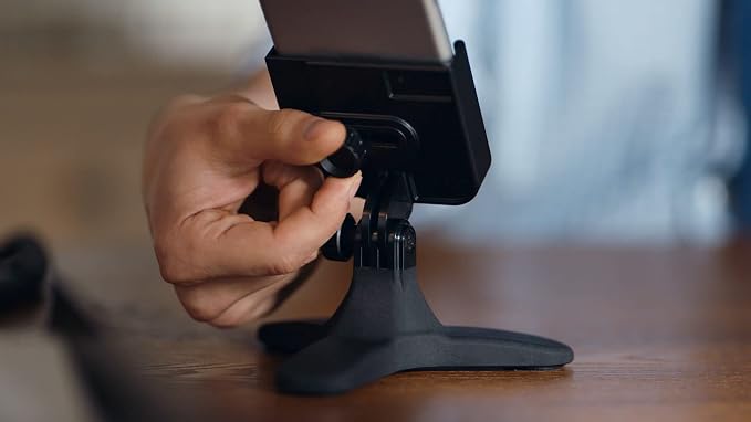WeatherTech DeskFone - Universal Desktop Cell Phone Holder (Black Metal Knobs)