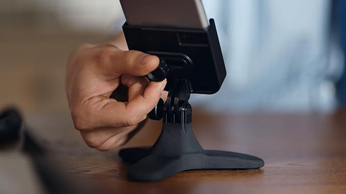 WeatherTech DeskFone - Universal Desktop Cell Phone Holder (Black Metal Knobs)
