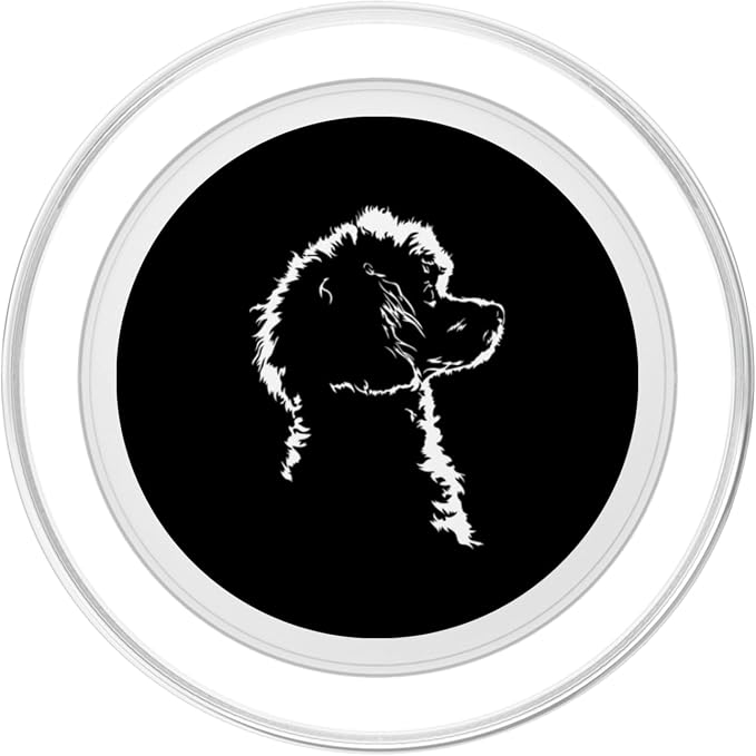 Proud Poodle portrait dog mom Standard Poodle dog PopSockets Adhesive PopGrip