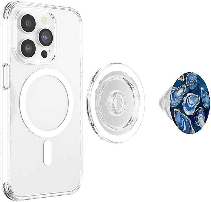 Exquisite Oysters in Blue and White Watercolors An Oyster PopSockets PopGrip for MagSafe